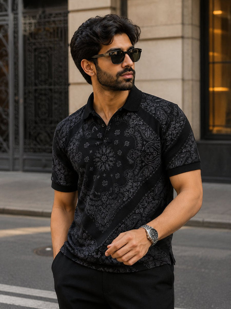 Black Bandana Polo - Polo T-shirts | MyDesignation