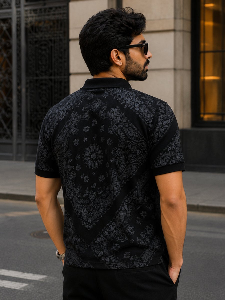 Black Bandana Polo - Polo T-shirts | MyDesignation