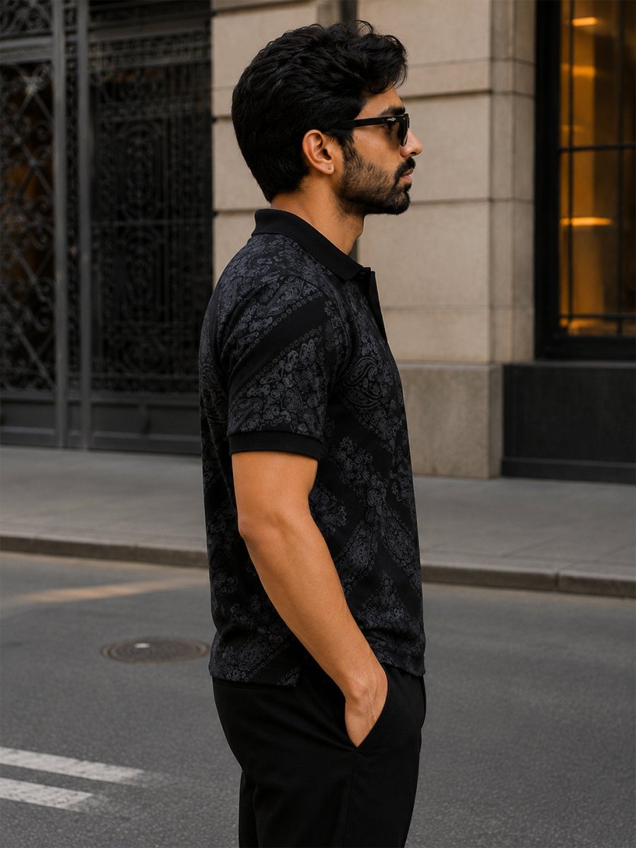 Black Bandana Polo - Polo T-shirts | MyDesignation