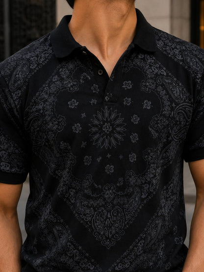 Black Bandana Polo - Polo T-shirts | MyDesignation