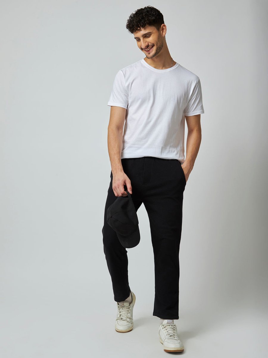 The Latest Black Cotton Casual Pants