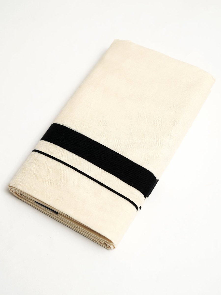 Black Kara Dhoti - Onam Special | Mydesignation