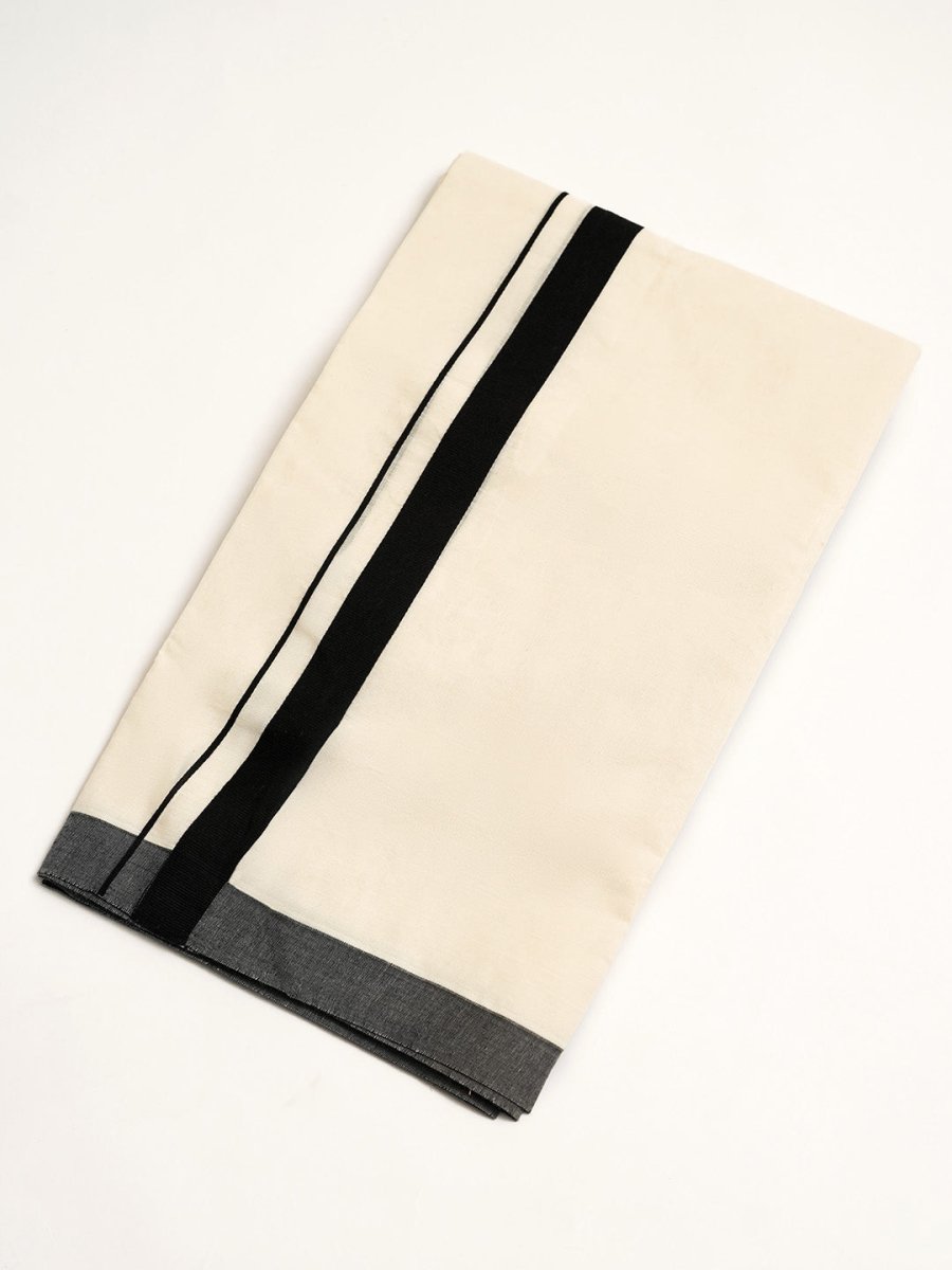 Black Kara Dhoti - Onam Special | Mydesignation
