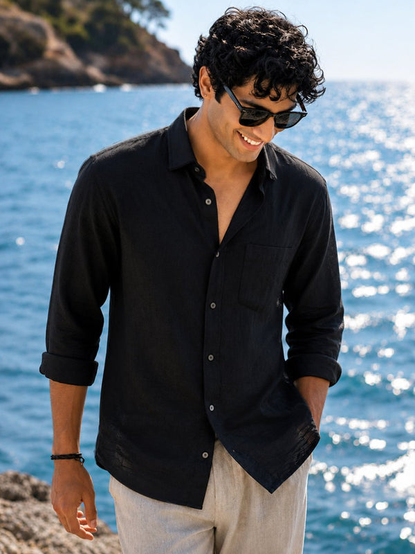 Black Linen Shirt - Shirt | MyDesignation