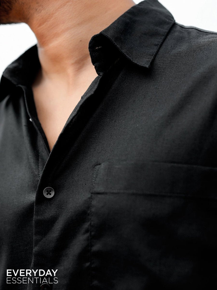 Black Linen Shirt - Shirt | MyDesignation