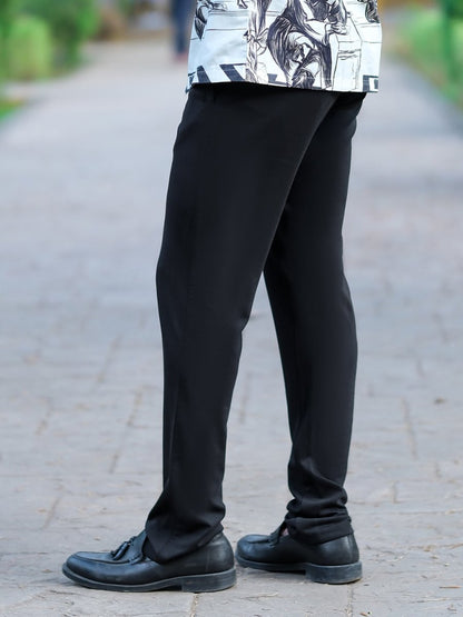 Black Tensile Pant - Men Pants | Mydesignation