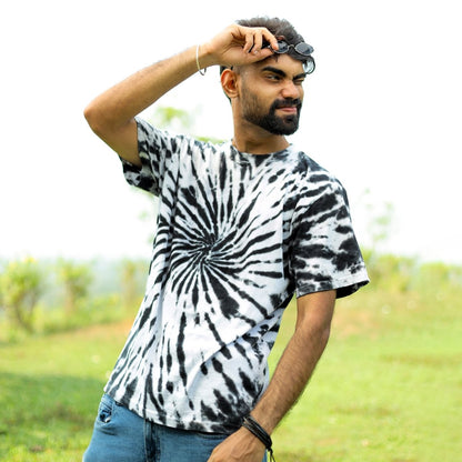 Black Tie - dye - Men Tie - Dye T-shirt | Mydesignation