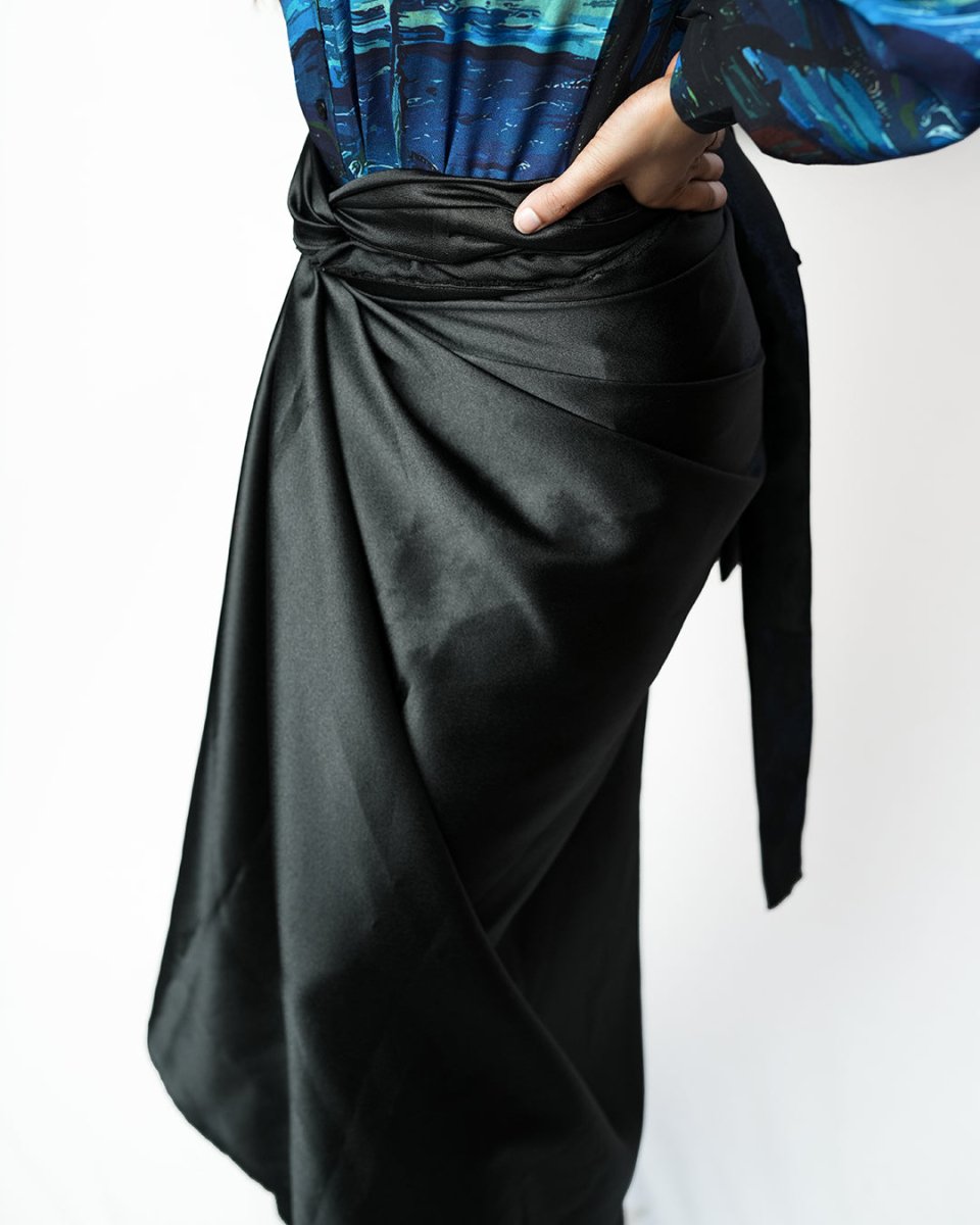 Black Wrap Skirt - Women Skirt | Mydesignation