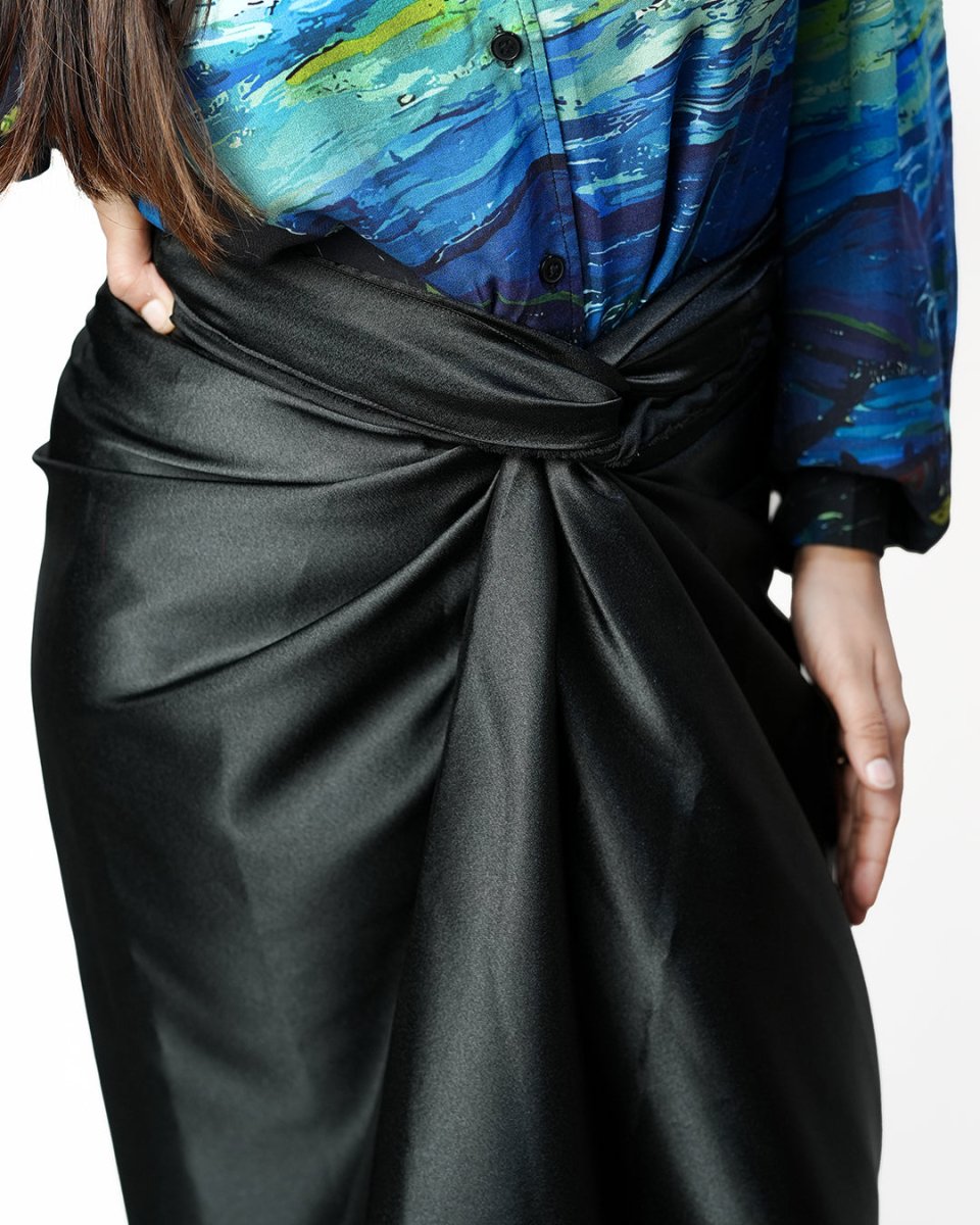 Black Wrap Skirt - Women Skirt | Mydesignation