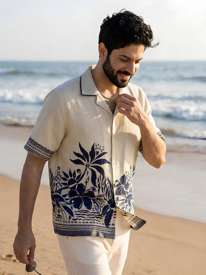 Blue Blossom Shirt - Men Shirt | Mydesignation