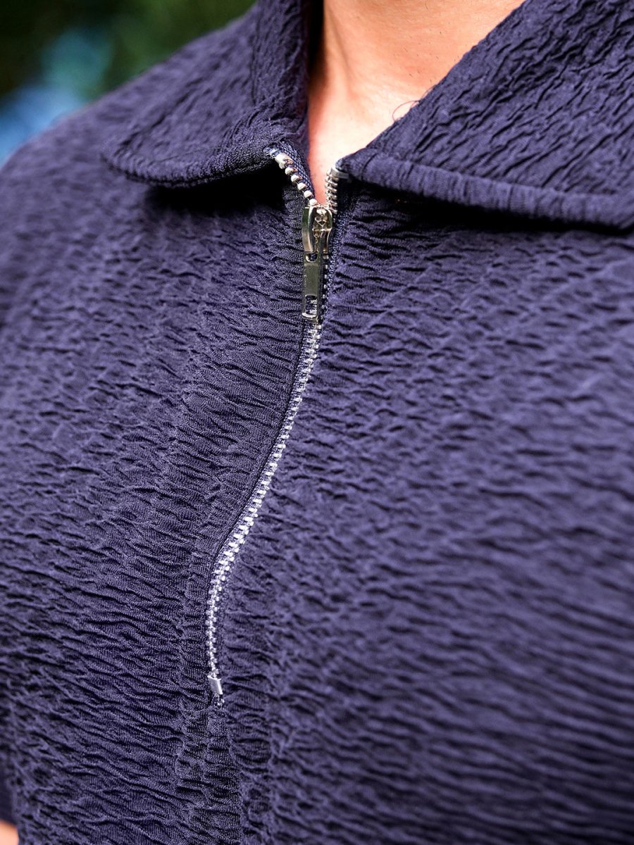 Blue Textured Polo - Polo T-shirts | Mydesignation