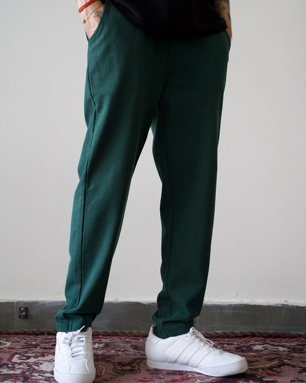 Bottle Green Everyday Pants - Premium Cotton - Men Pants | Mydesignation
