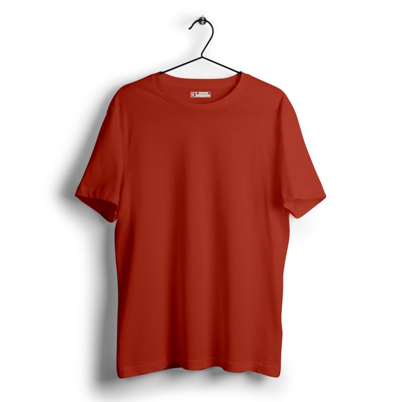 Brick Red Plain T-shirt - Plain T-shirt | Mydesignation