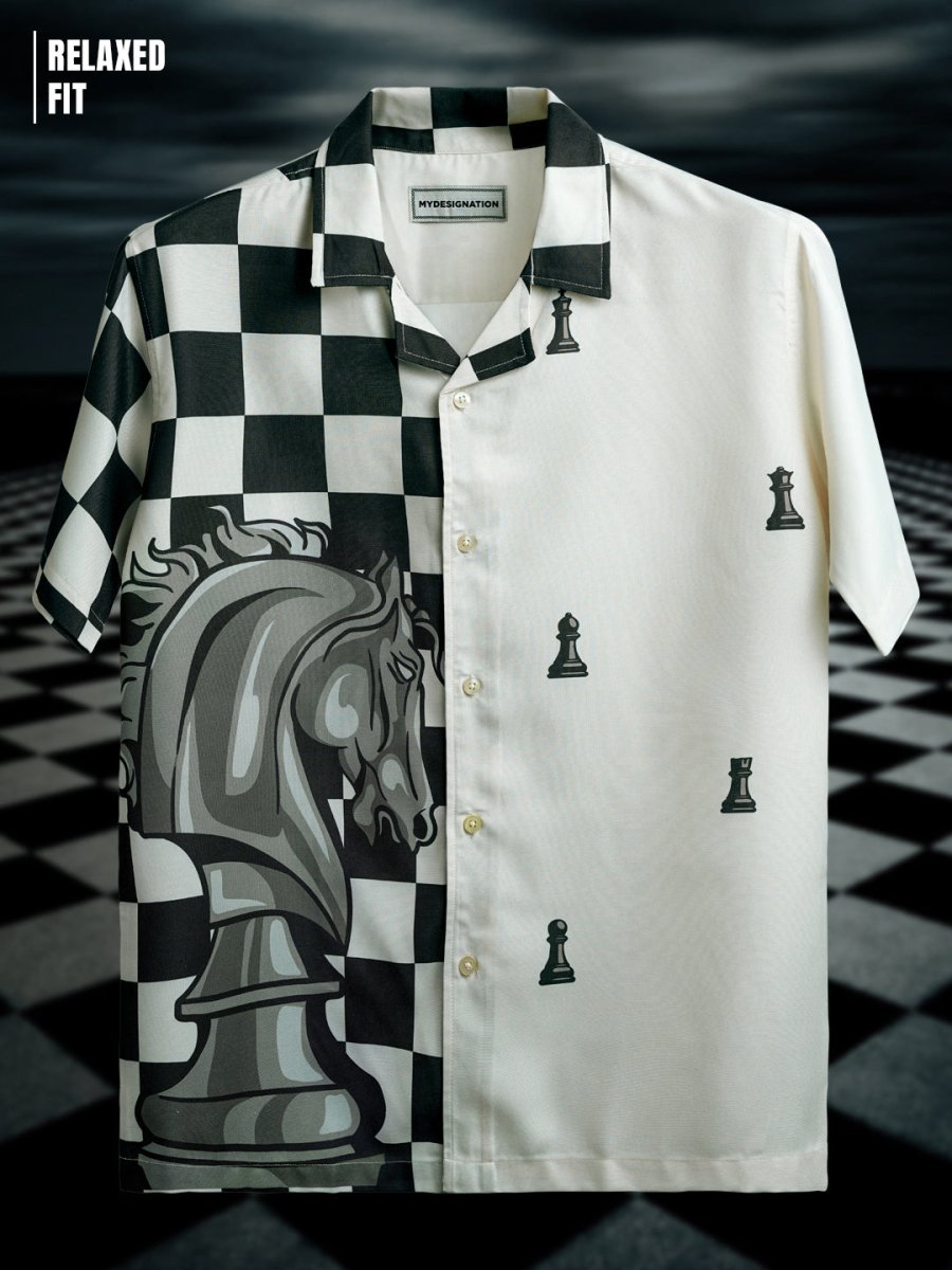 Chess Pattern Shirt Men's Chess Print Shirt - Sports Edition | Mydesignation – MyDesignation