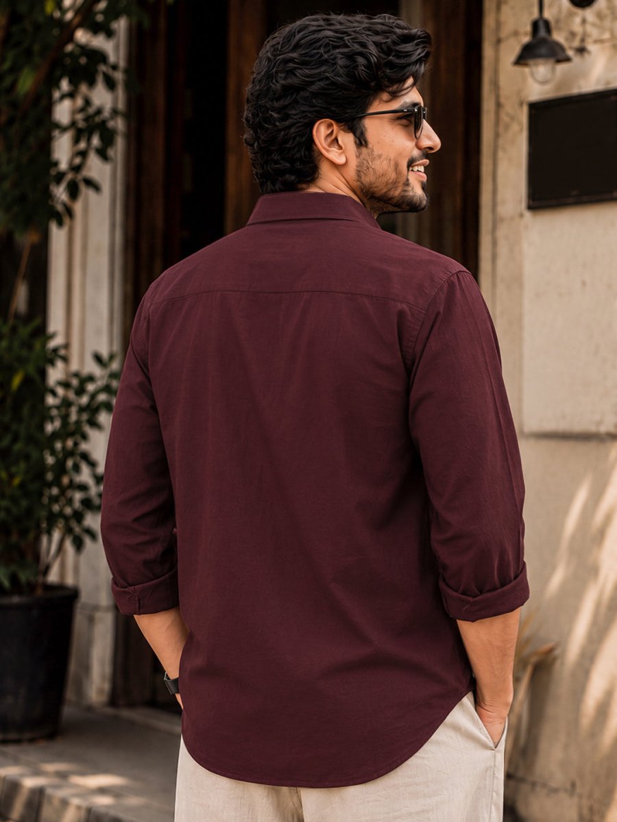 Classic Wine Cotton Shirt - Shirt | MyDesignation