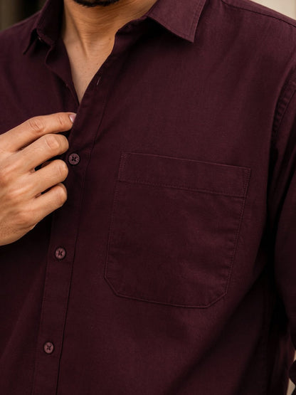 Classic Wine Cotton Shirt - Shirt | MyDesignation
