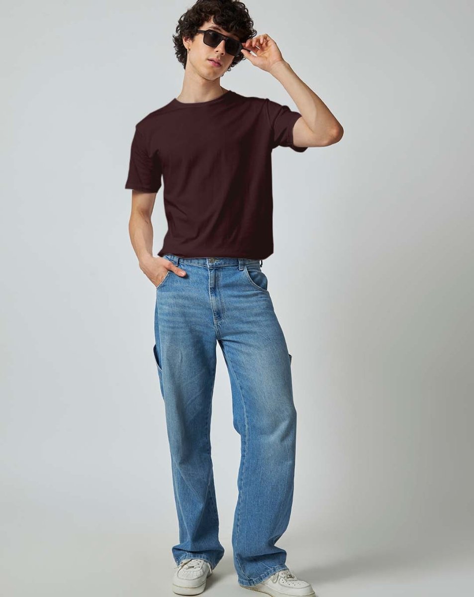 Coffee Brown Plain T-shirt - Plain T-shirt | Mydesignation