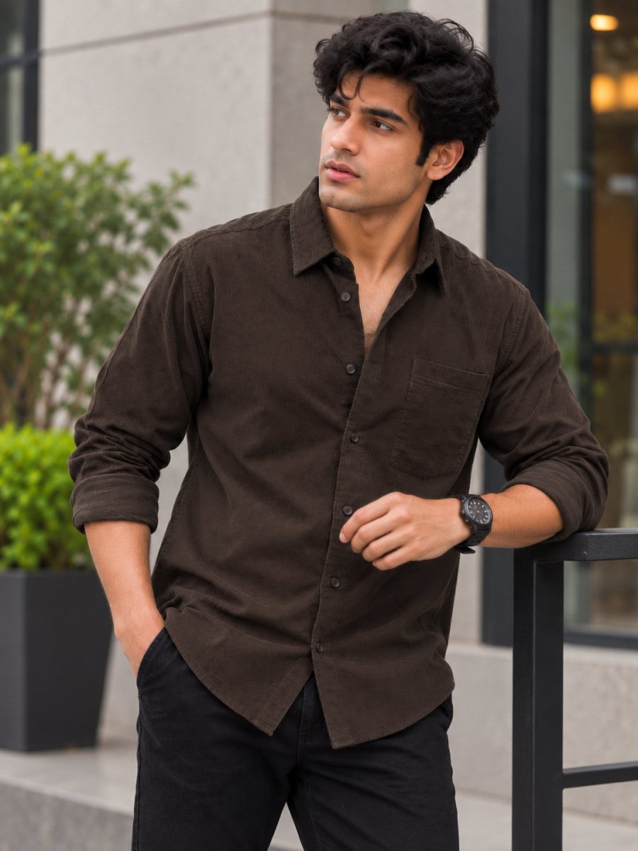 Corduroy Shirt: Brown - Shirt | MyDesignation