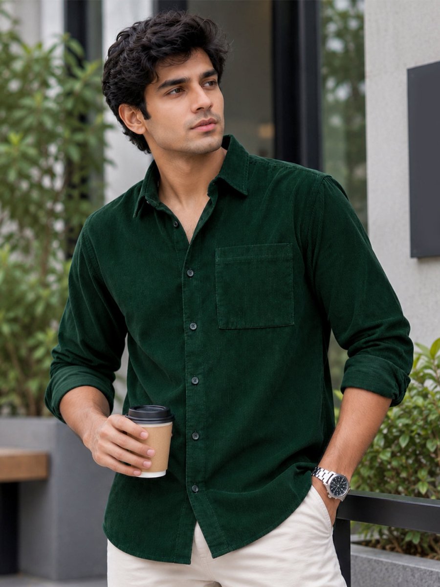 Corduroy Shirt: Evergreen - Shirt | MyDesignation
