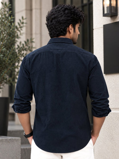 Corduroy Shirt: Navy - Shirt | MyDesignation