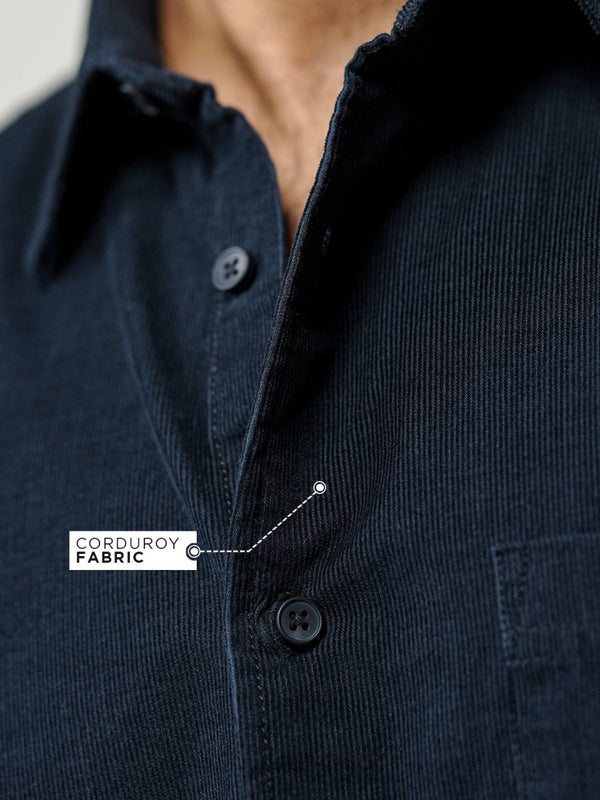 Corduroy Shirt: Navy - Shirt | MyDesignation