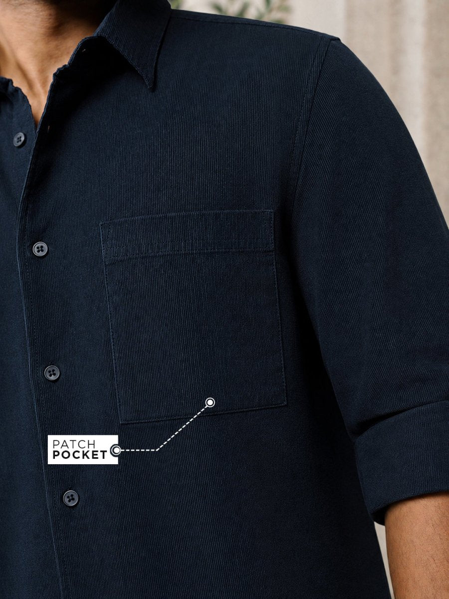 Corduroy Shirt: Navy - Shirt | MyDesignation