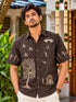Cosmic Visitors Warli Embroidered - Shirt | MyDesignation