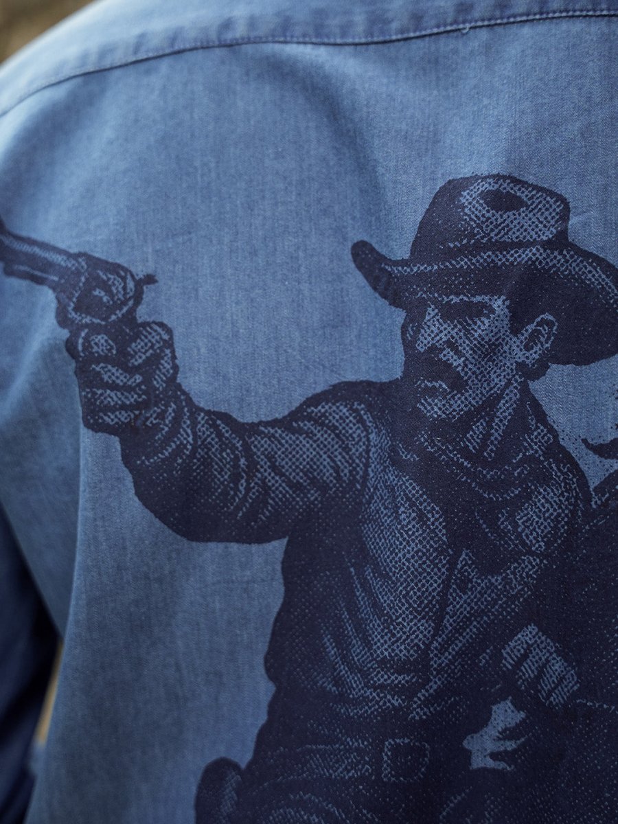 Cowboy Denim Shirt - Men Shirt | Mydesignation