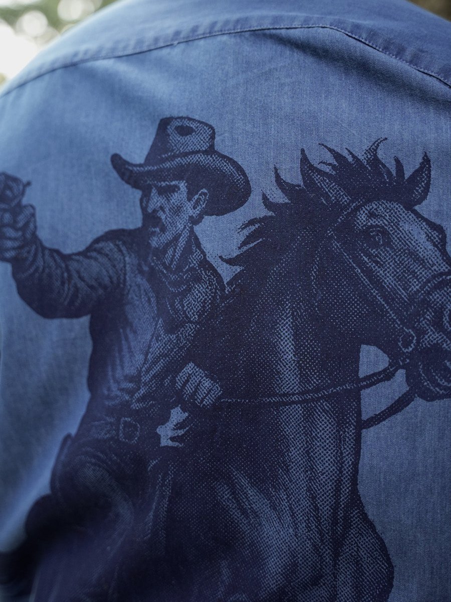 Cowboy Denim Shirt - Men Shirt | Mydesignation