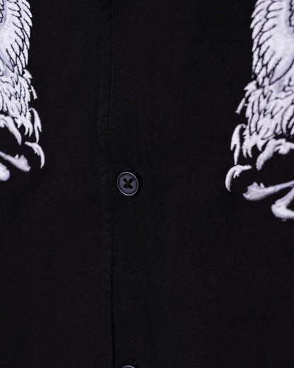 Crane Embroidered - Men Shirt | Mydesignation
