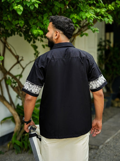 Crane Embroidered - Men Shirt | Mydesignation