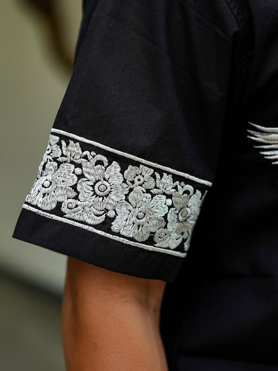 Crane Embroidered - Men Shirt | Mydesignation