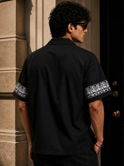 Crane Embroidered | Relaxed Fit | Luxe Cotton Shirt - Shirt | MyDesignation