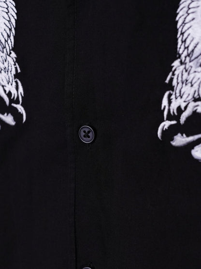 Crane Embroidered | Relaxed Fit | Luxe Cotton Shirt - Shirt | MyDesignation