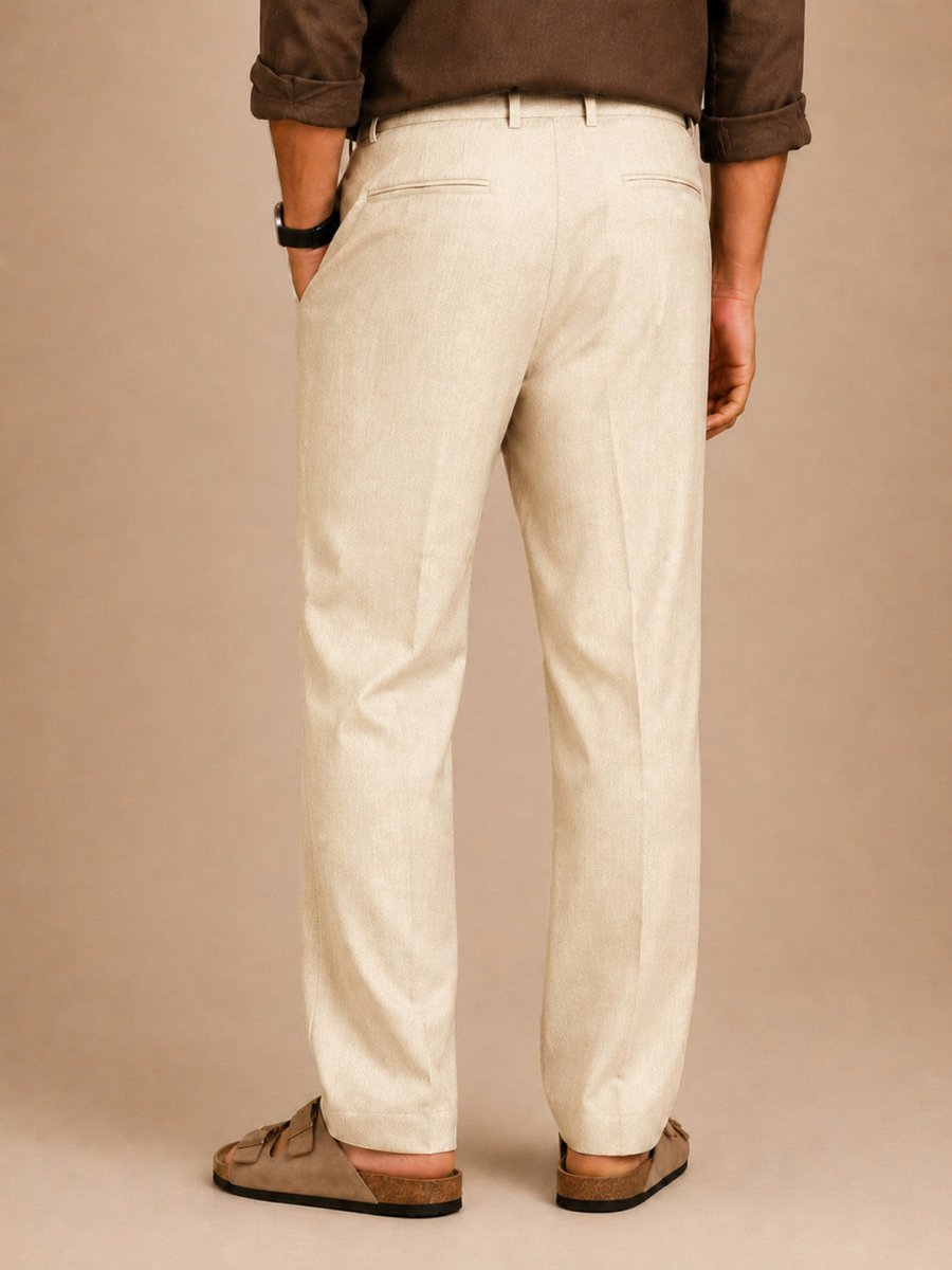 Cream Linen Pant - Pants | MyDesignation