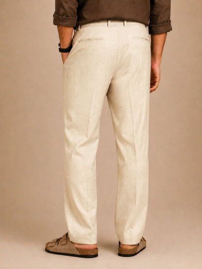 Cream Linen Pant - Pants | MyDesignation