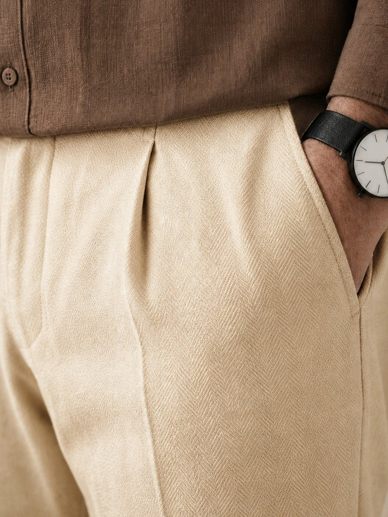 Cream Linen Pant - Pants | MyDesignation