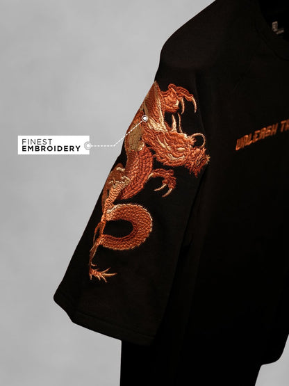 Dragon Embroidered - Oversized T-shirt | Mydesignation