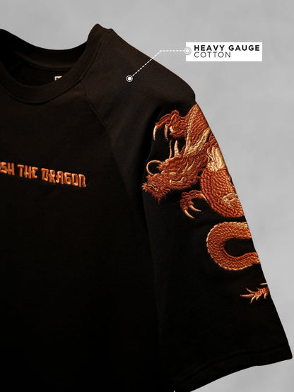 Dragon Embroidered - Oversized T-shirt | Mydesignation