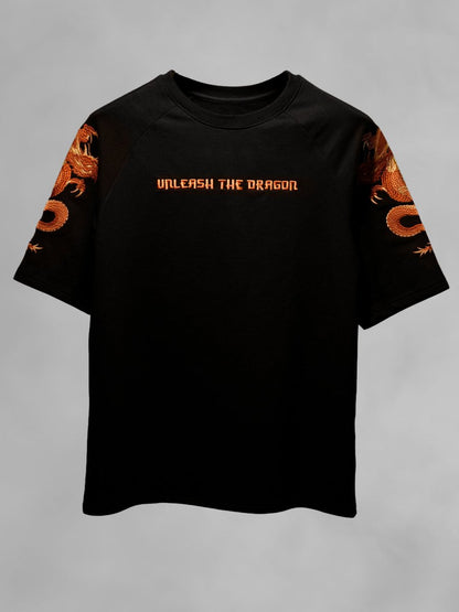 Dragon Embroidered - Oversized T-shirt | Mydesignation