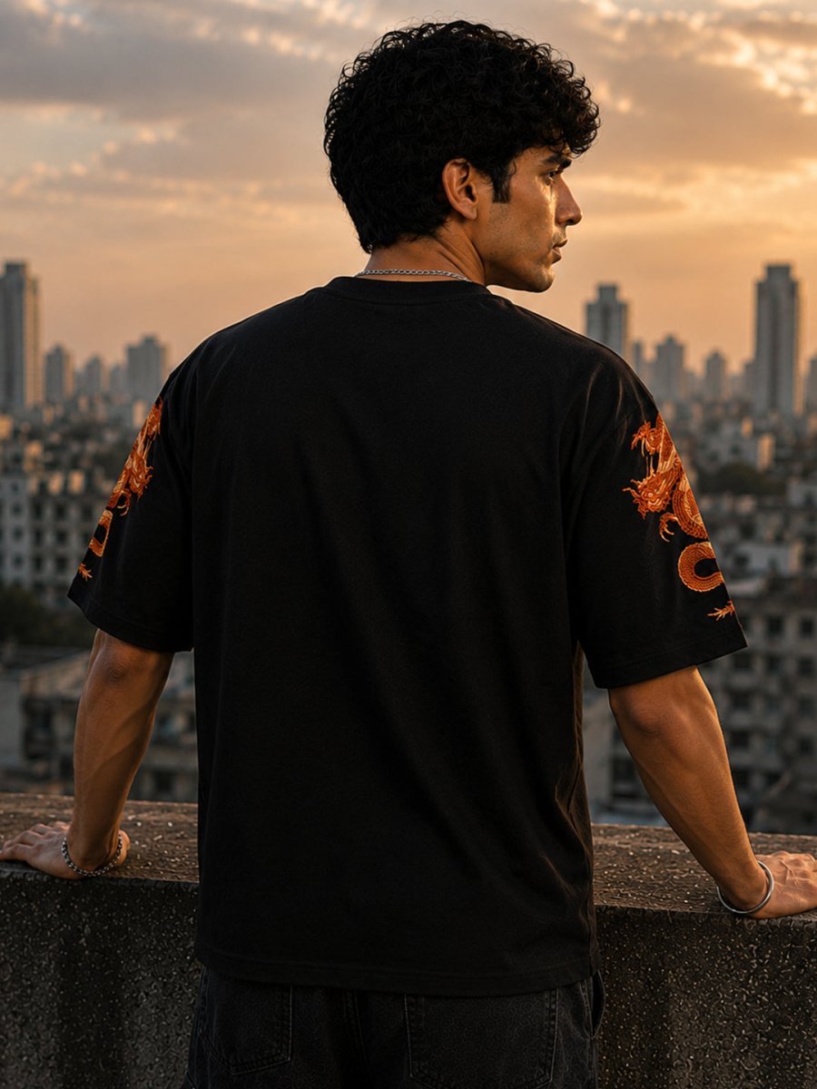 Dragon Embroidered - Oversized T-shirt | MyDesignation