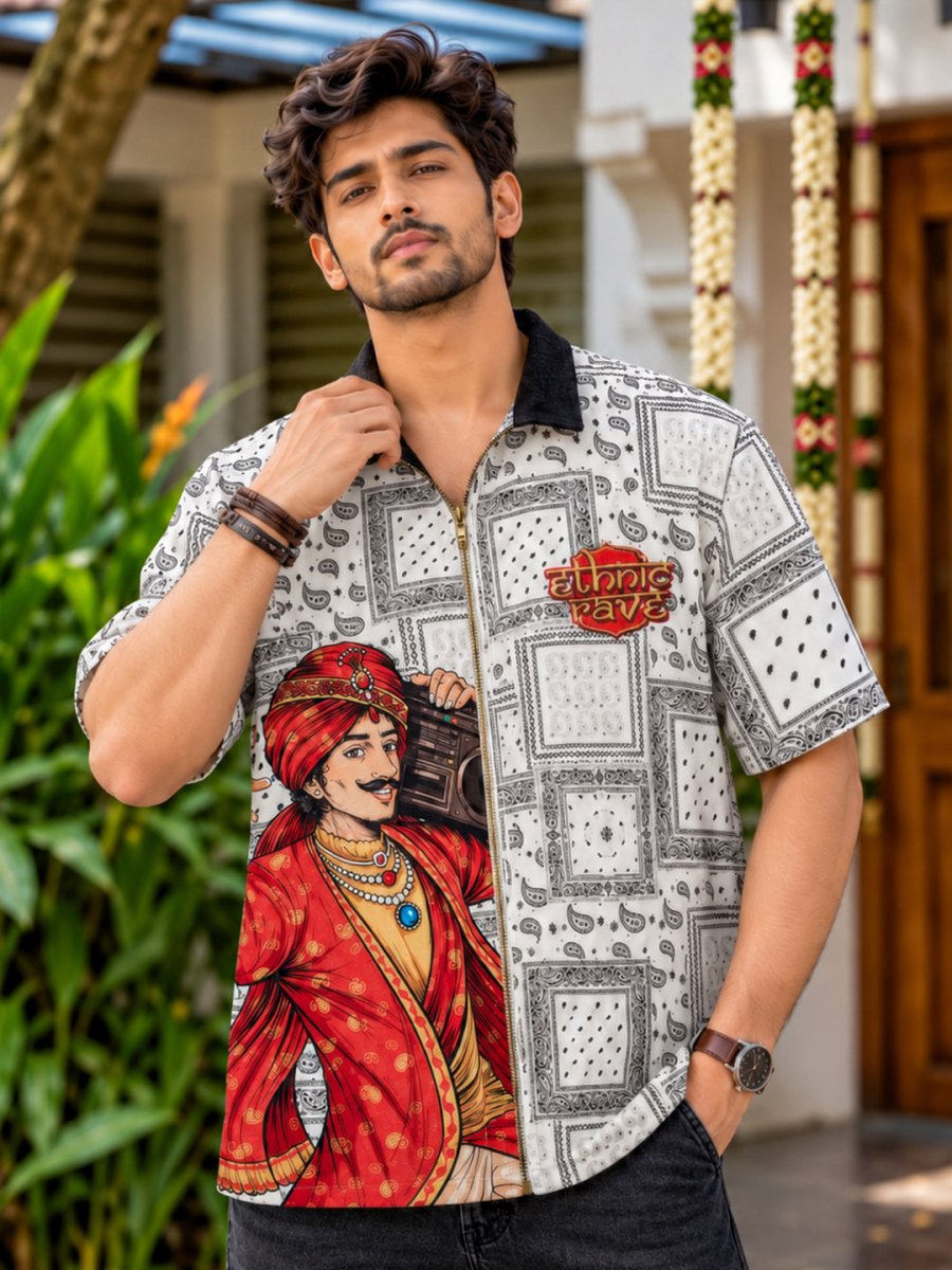 Ethnic Rave Embroidered - Shirt | MyDesignation