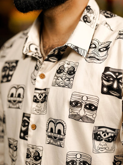 Faces of Kathakali - Full Sleeve - Shirt | MyDesignation