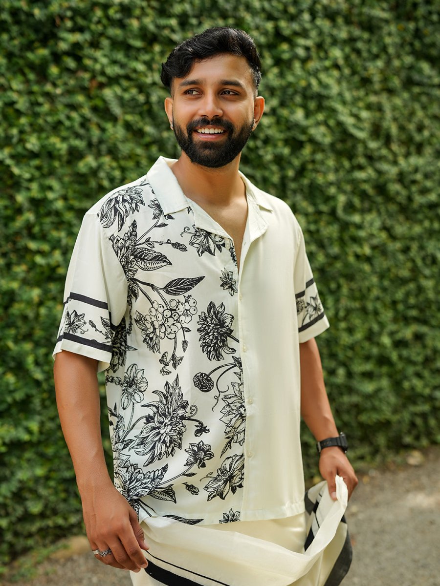 Floral Panel - Men Shirt | Mydesignation