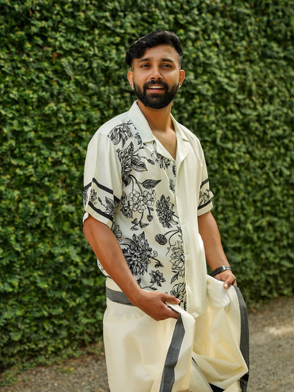 Floral Panel - Men Shirt | Mydesignation