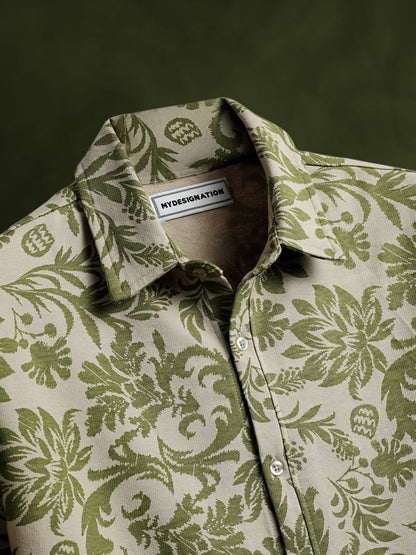 Floral Stretchable Shirt - Men Shirt | Mydesignation