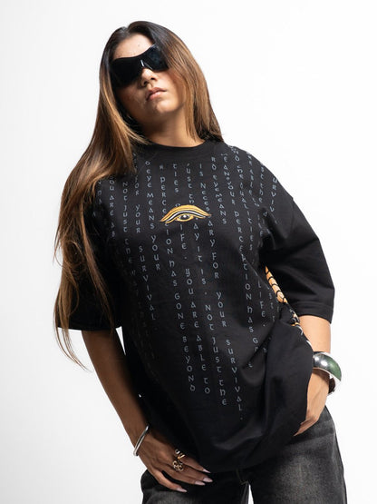 Garuda Embroidered - Women Oversized T-shirt | Mydesignation