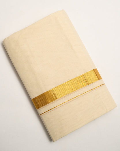 Gold Kasavu Double Dhothi - Mydesignation