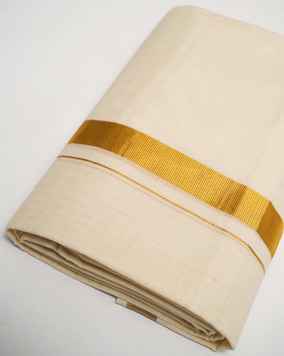 Gold Kasavu Double Dhothi - Onam Special | Mydesignation