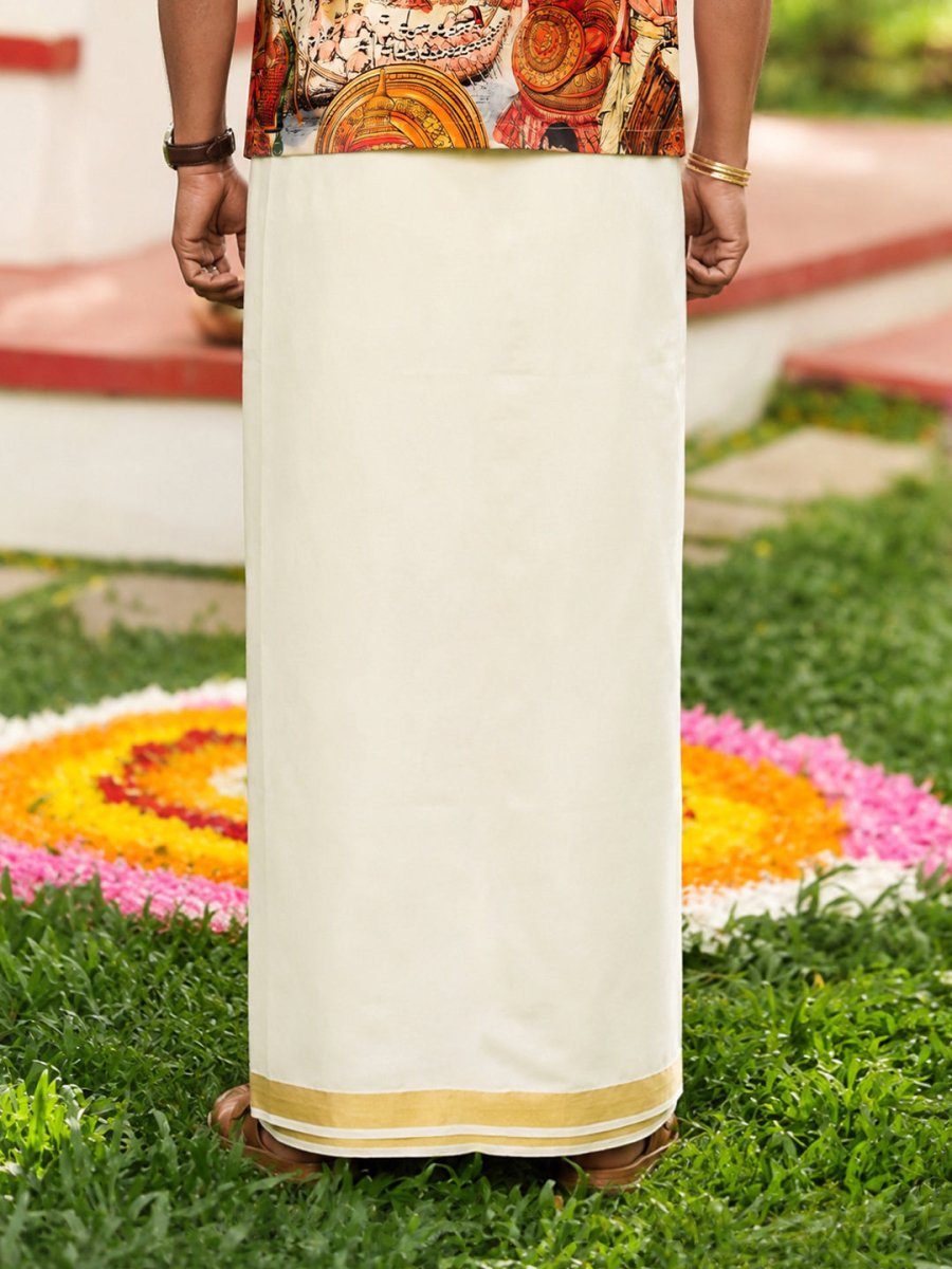 Golden Kasavu Mundu - Mundu | MyDesignation